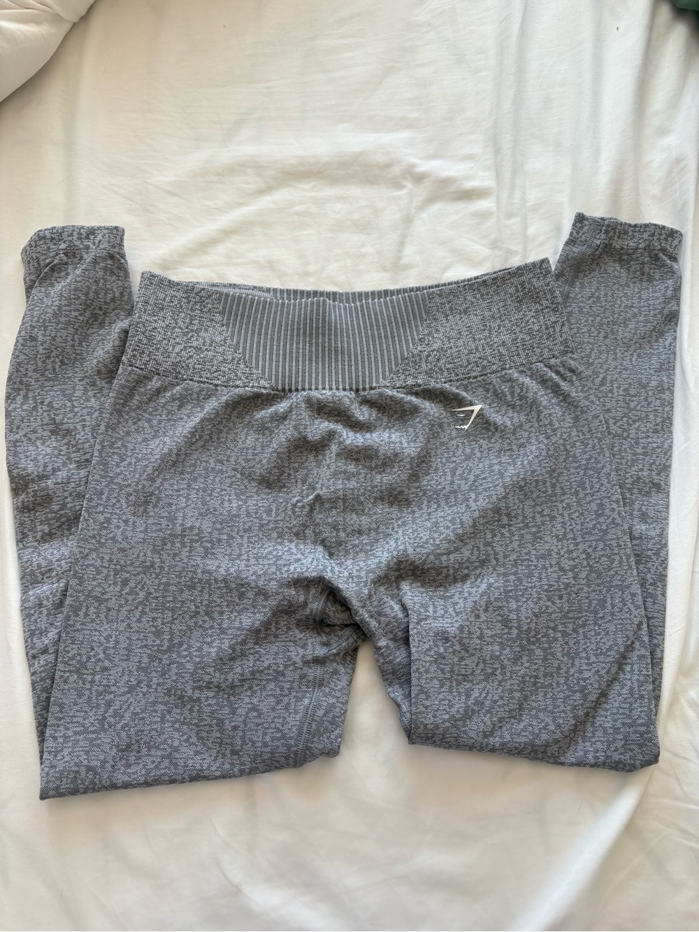 Gymshark High-Waist Marl Seamless Leggings in Gray
